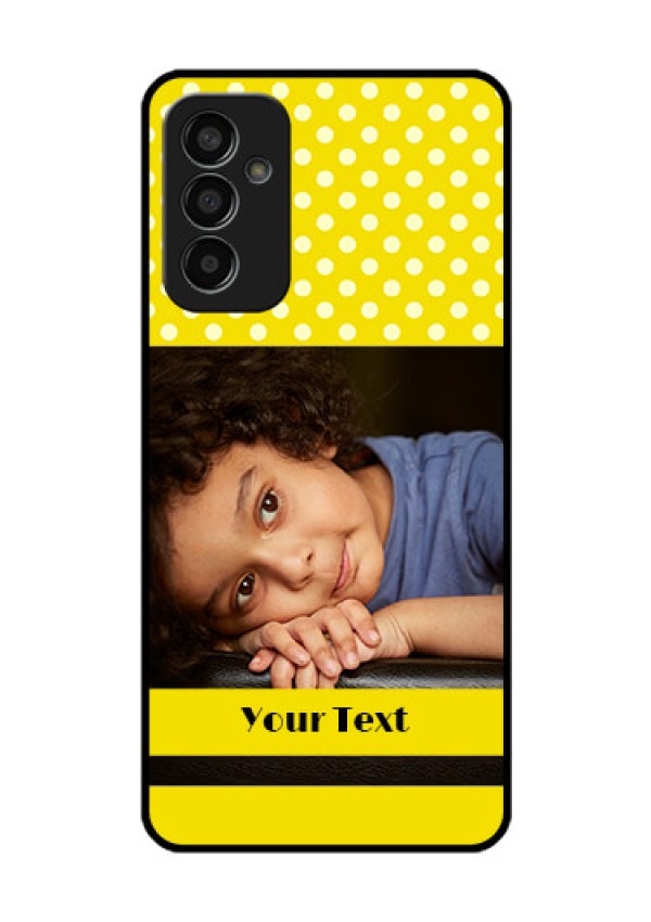 Galaxy F13 Custom Glass Phone Case - Bright Yellow Case Design