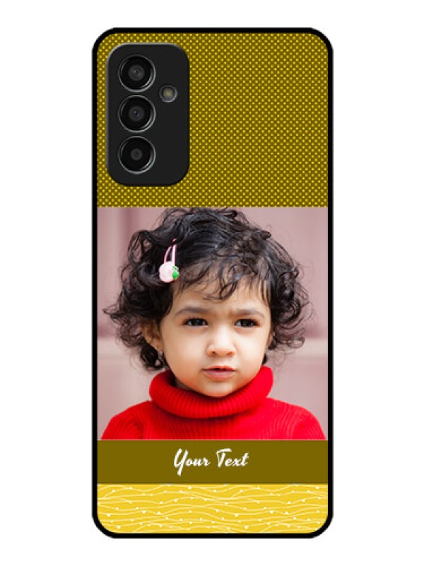 Custom Galaxy F13 Custom Glass Phone Case - Simple Green Color Design