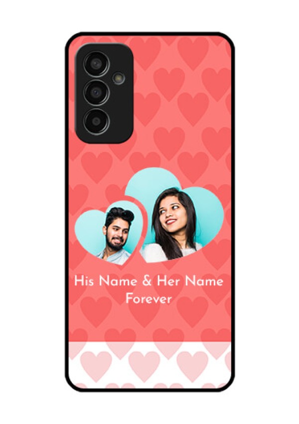 Galaxy F13 Personalized Glass Phone Case - Couple Pic Upload Design