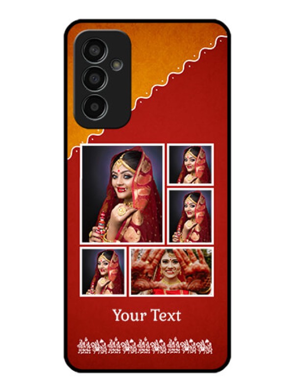 Custom Galaxy F13 Personalized Glass Phone Case - Wedding Pic Upload Design