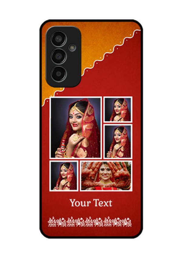 Galaxy F13 Personalized Glass Phone Case - Wedding Pic Upload Design