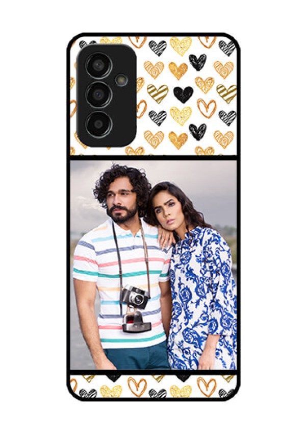 Galaxy F13 Photo Printing on Glass Case - Love Symbol Design