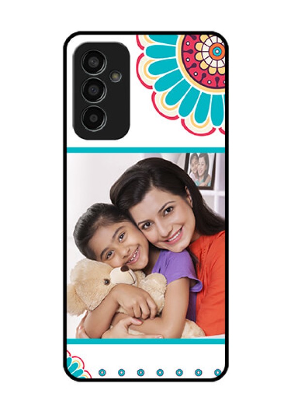 Galaxy F13 Custom Glass Phone Case - Flower Design