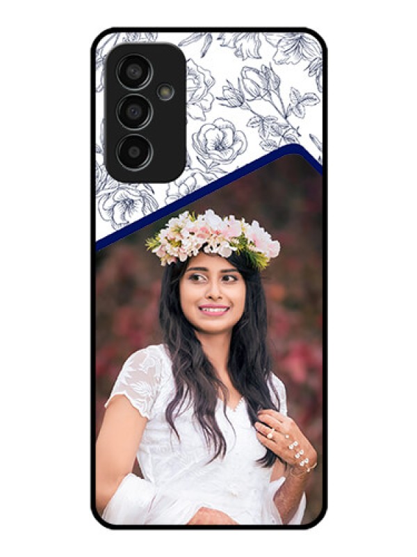 Custom Galaxy F13 Personalized Glass Phone Case - Premium Floral Design