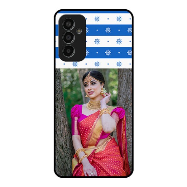 Galaxy F13 Photo Printing on Glass Case - Snow Pattern Design