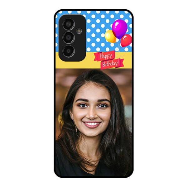 Galaxy F13 Custom Glass Mobile Case - Happy Birthday Design