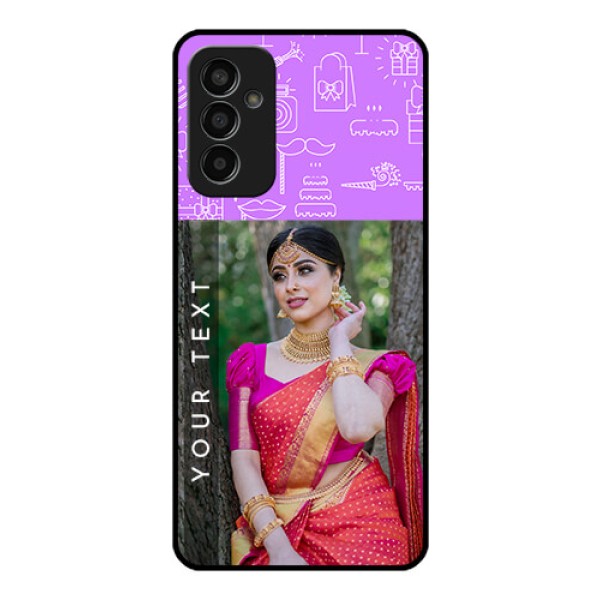 Galaxy F13 Custom Glass Mobile Case - Birthday Icons Design