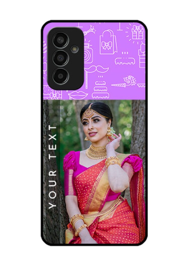 Galaxy F13 Custom Glass Mobile Case - Birthday Icons Design
