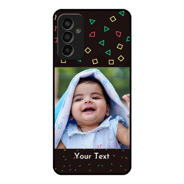 Galaxy F13 Custom Glass Phone Case - with confetti birthday design
