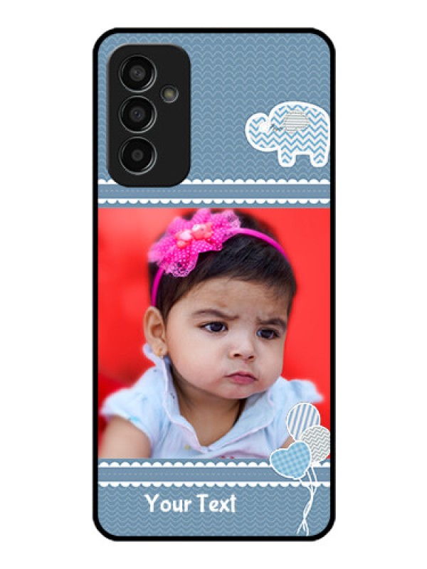 Custom Galaxy F13 Photo Printing on Glass Case - with Kids Pattern Design