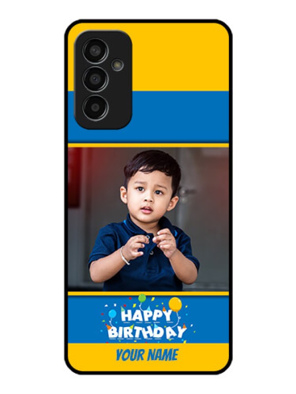Custom Galaxy F13 Custom Glass Mobile Case - Birthday Wishes Design