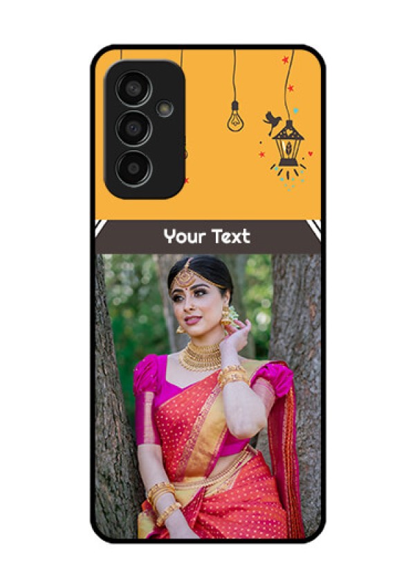 Galaxy F13 Custom Glass Mobile Case - with Family Picture and Icons