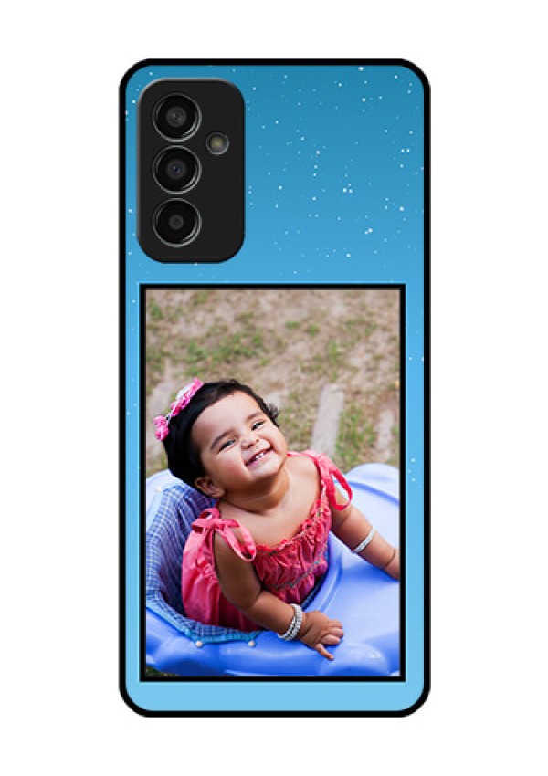 Galaxy F13 Custom Glass Mobile Case - Wave Pattern Colorful Design
