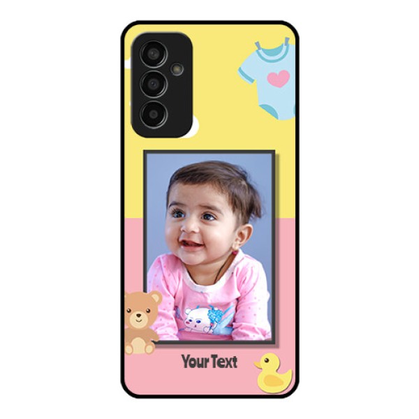 Galaxy F13 Photo Printing on Glass Case - Kids 2 Color Design