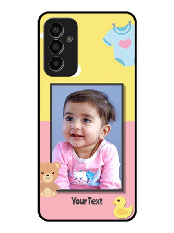 Custom Galaxy F13 Photo Printing on Glass Case - Kids 2 Color Design