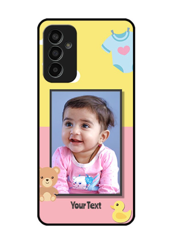 Galaxy F13 Photo Printing on Glass Case - Kids 2 Color Design