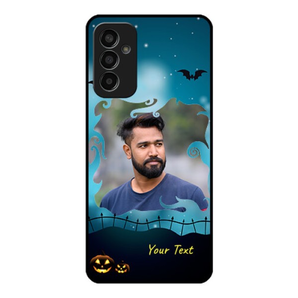 Galaxy F13 Custom Glass Phone Case - Halloween frame design