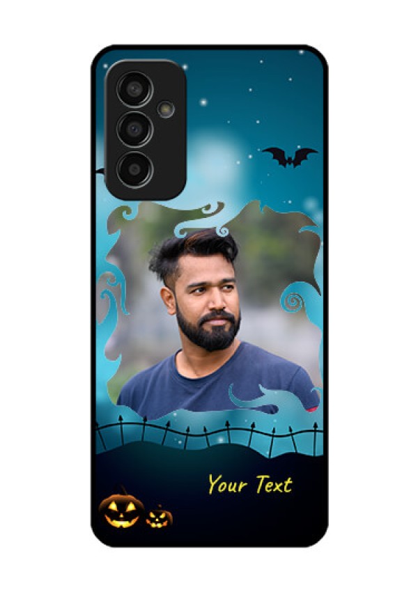 Galaxy F13 Custom Glass Phone Case - Halloween frame design