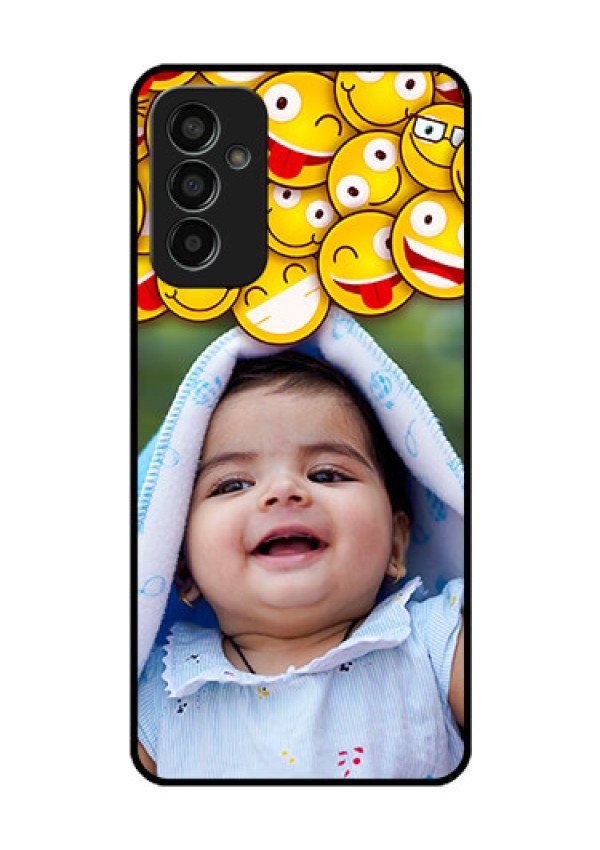 Galaxy F13 Custom Glass Mobile Case - with Smiley Emoji Design