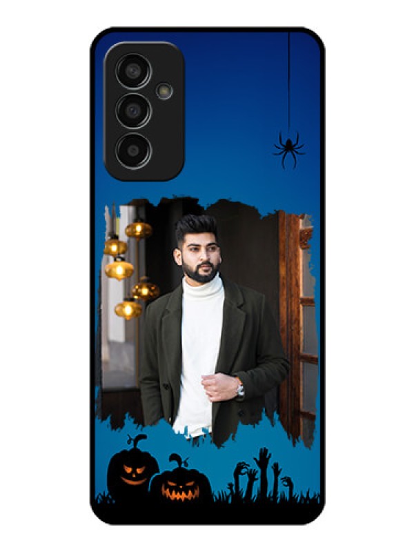 Custom Galaxy F13 Photo Printing on Glass Case - with pro Halloween design