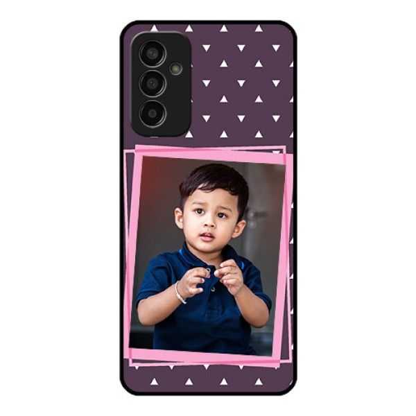 Galaxy F13 Custom Glass Mobile Case - Triangle Pattern Dotted Design