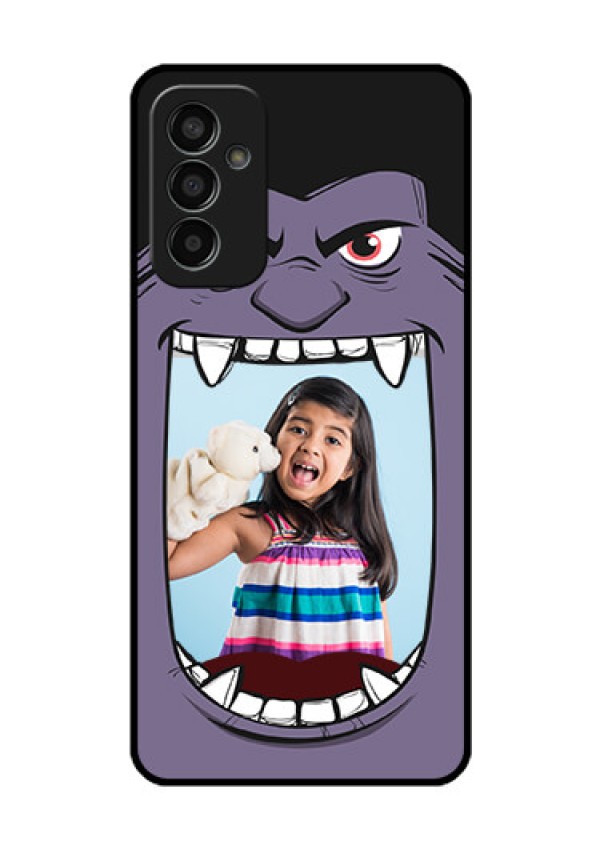 Galaxy F13 Custom Glass Phone Case - Angry Monster Design