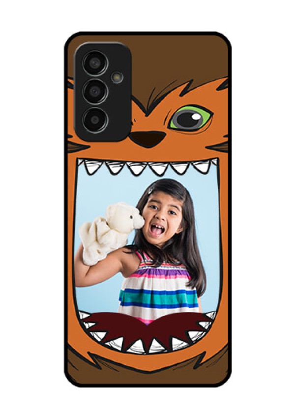 Galaxy F13 Photo Printing on Glass Case - Owl Monster Back Case Design