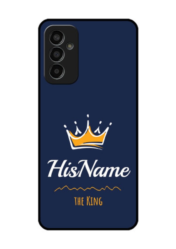 Galaxy F13 Glass Phone Case King with Name