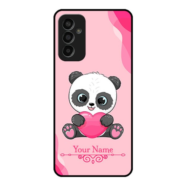 Galaxy F13 Custom Glass Mobile Case - Cute Panda Design