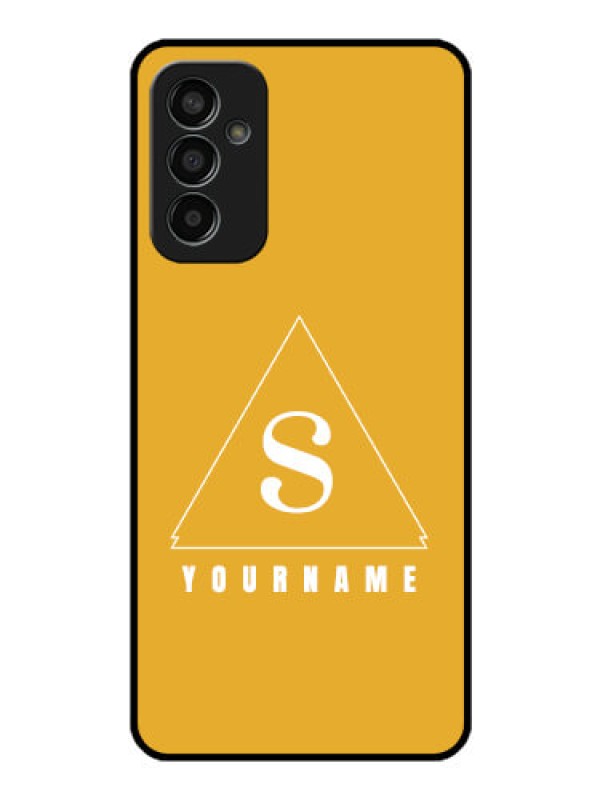 Custom Galaxy F13 Personalized Glass Phone Case - simple triangle Design