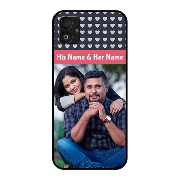 Samsung Galaxy F14 5G Custom Glass Mobile Case - Love Symbols Design