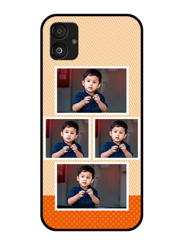 Custom Samsung Galaxy F14 5G Photo Printing on Glass Case - Bulk Photos Upload Design