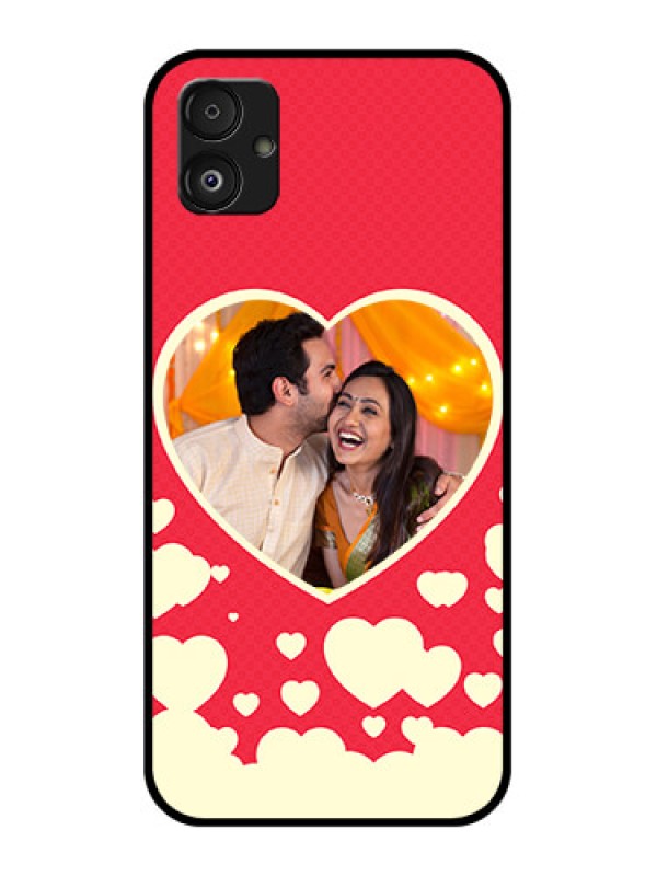 Custom Samsung Galaxy F14 5G Custom Glass Mobile Case - Love Symbols Phone Cover Design