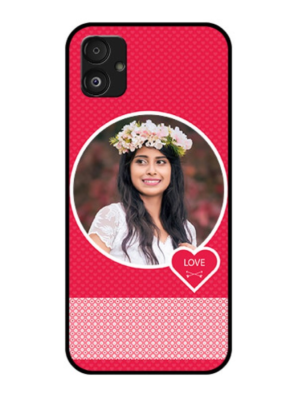 Custom Samsung Galaxy F14 5G Personalised Glass Phone Case - Pink Pattern Design