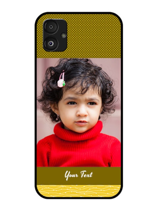 Custom Samsung Galaxy F14 5G Custom Glass Phone Case - Simple Green Color Design