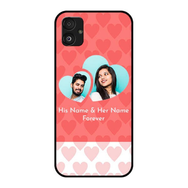 Samsung Galaxy F14 5G Personalized Glass Phone Case - Couple Pic Upload Design Samsung Galaxy F14 5G Personalized Glass Phone Case - Couple Pic Upload Design
