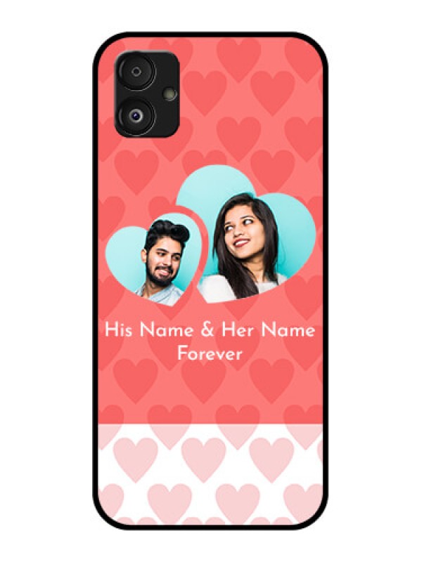 Custom Samsung Galaxy F14 5G Personalized Glass Phone Case - Couple Pic Upload Design