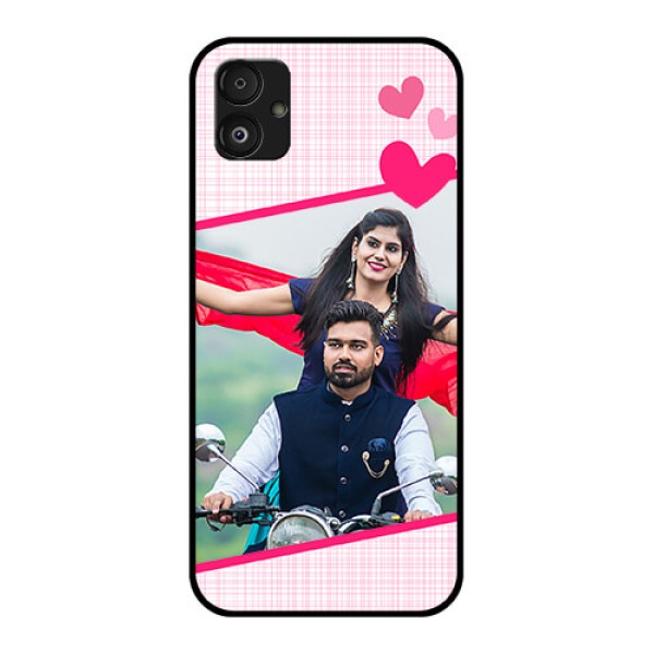 Samsung Galaxy F14 5G Custom Glass Phone Case - Love Shape Heart Design Samsung Galaxy F14 5G Custom Glass Phone Case - Love Shape Heart Design