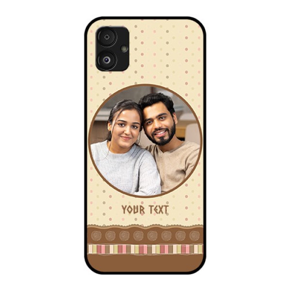 Samsung Galaxy F14 5G Custom Glass Mobile Case - Brown Dotted Mobile Case Design Samsung Galaxy F14 5G Custom Glass Mobile Case - Brown Dotted Mobile Case Design