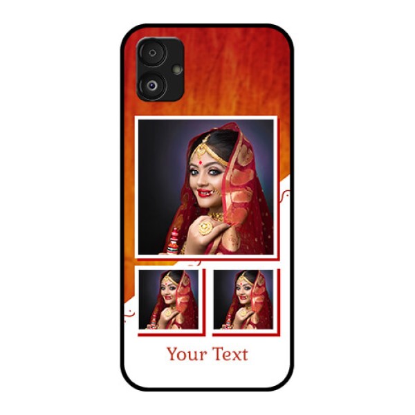 Samsung Galaxy F14 5G Custom Glass Phone Case - Wedding Memories Design Samsung Galaxy F14 5G Custom Glass Phone Case - Wedding Memories Design