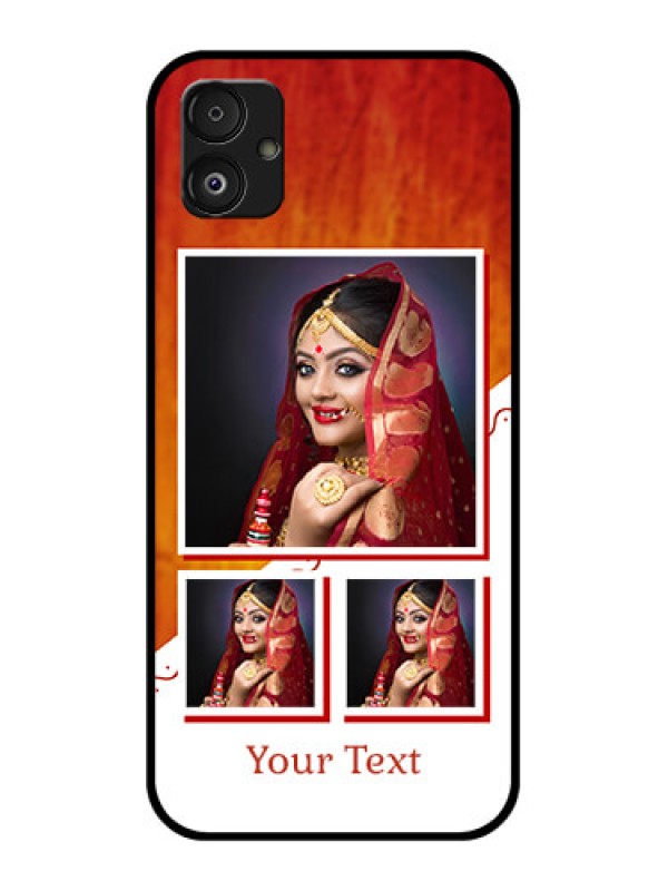 Custom Samsung Galaxy F14 5G Custom Glass Phone Case - Wedding Memories Design