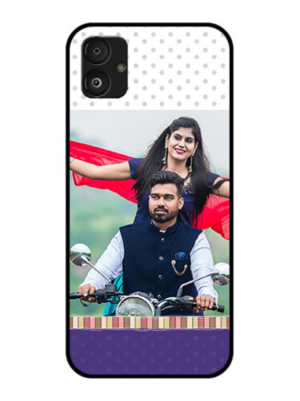 Custom Samsung Galaxy F14 5G Photo Printing on Glass Case - Cute Family Design