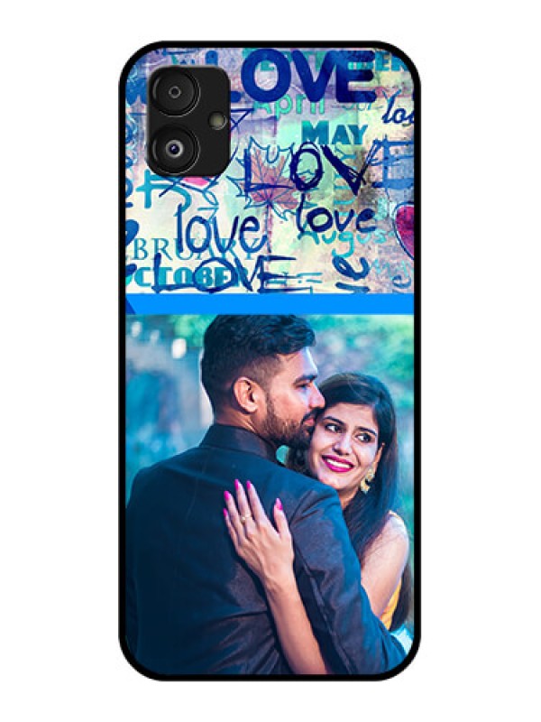 Custom Samsung Galaxy F14 5G Custom Glass Mobile Case - Colorful Love Design