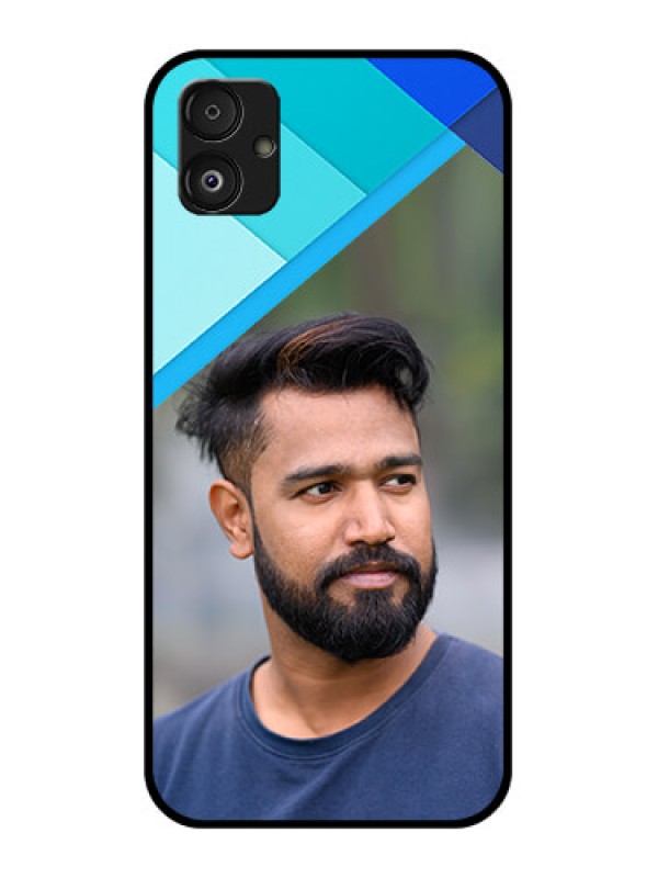 Custom Samsung Galaxy F14 5G Custom Glass Phone Case - Blue Pattern Design