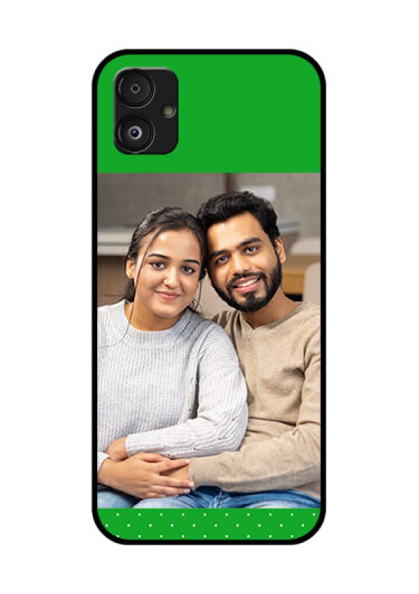 Samsung Galaxy F14 5G Personalized Glass Phone Case - Green Pattern Design