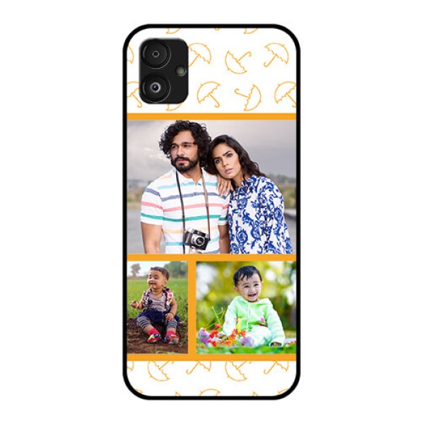 Samsung Galaxy F14 5G Custom Glass Mobile Case - Yellow Pattern Design