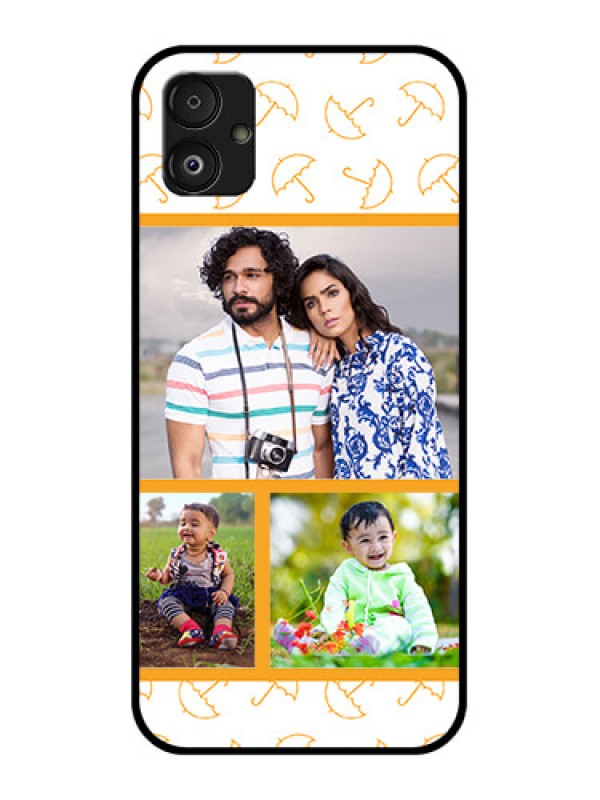 Custom Samsung Galaxy F14 5G Custom Glass Mobile Case - Yellow Pattern Design