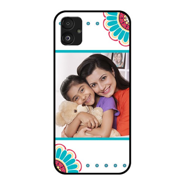 Samsung Galaxy F14 5G Custom Glass Phone Case - Flower Design