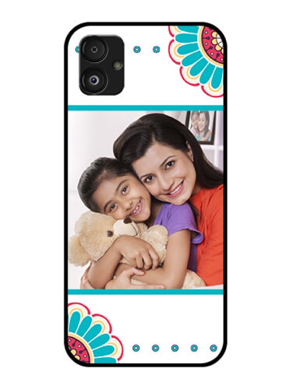 Custom Samsung Galaxy F14 5G Custom Glass Phone Case - Flower Design