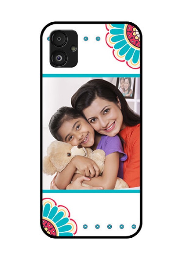Samsung Galaxy F14 5G Custom Glass Phone Case - Flower Design
